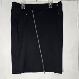 Ashley Stewart Black Pencil Skirt With Zippers Size 14/16
